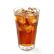 © Heng Heng - AI Stock - Refreshing glass of iced tea placed at the center of a clean white background creating a minimalist and elegant still life scene with a focus on the beverage s purity and simplicity