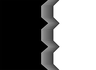 Wall Mural - Transition from black to white with a modern striped pattern of retro lines. A sharp pattern of parallel lines. Modern vertical vector background for covers, ads, videos, games