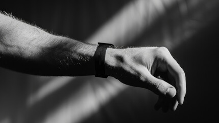 a man's arm with a wristband on it