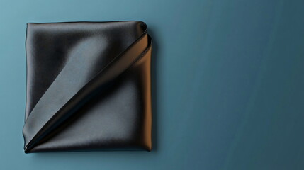 Aufkleber - Black Satin Fabric.
