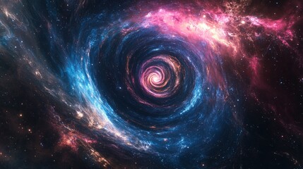 Aufkleber - An exquisitely bright image capturing a swirling vortex of vibrant colors in deep space, representing the energetic and boundless nature of the universe.