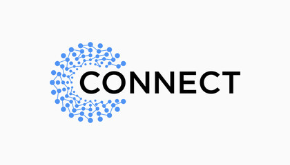 connect connections logo template vector illustration icon element
