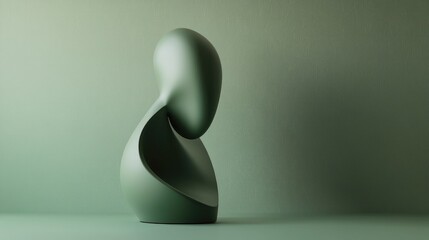 Poster - Abstract form on a green backdrop