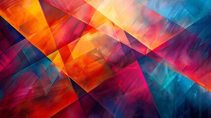 Overlapping Geometric Shapes in a Prismatic Abstract