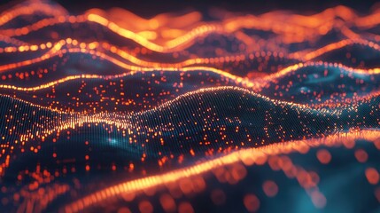  - Abstract infographic visualization representing big data coding Futuristic network for business analytics 3D illustration for design concepts
