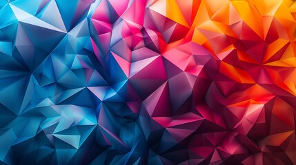 Wall Mural - Overlapping Polygons in a Prismatic Geometric Design