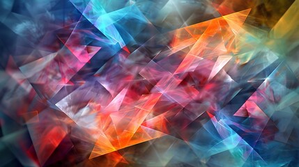 Wall Mural - Abstract Geometry: A Prismatic Polygonal Backdrop