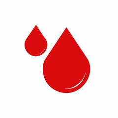 Blood drops icon, vector illustration on a isolated white background (2)