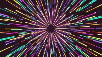 Poster - Vibrant Abstract Background with Colorful Lines and Dots