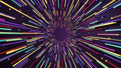 Fototapete - Vibrant Abstract Background with Colorful Lines and Dots