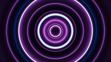 Poster -  Vibrant Dark Purple Neon with Soft Focus Background