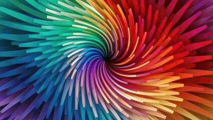 Poster -  Vibrant Gradient Background with Abstract Colored Lines Texture