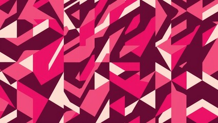 Leinwandbilder - Vibrant Pink Geometric Pattern Wallpaper Animation
