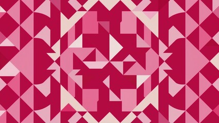Leinwandbilder - Vibrant Pink Geometric Pattern Wallpaper Animation