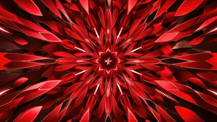 Poster - Vibrant Red and Black Abstract Design