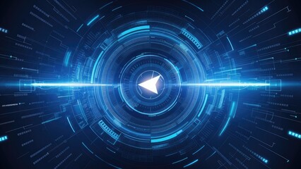 Poster - Vibrant Soft Abstract Background with Futuristic Digital Elements for Business and Technology Themes