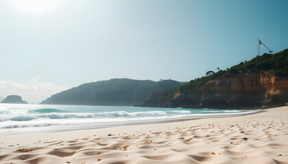 Wall Mural - Message from beach isolated with white highlights, png