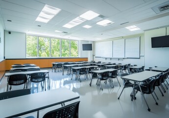 Poster - Empty Classroom Ready for Students