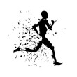 © michalsanca - Run, running man isolated vector silhouette, side view