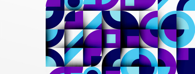 Fototapete - Modern geometrical abstract background - circles. Business or technology presentation design