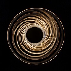 Aufkleber - The image features concentric rings of golden glowing light against a dark background, representing wealth, prosperity, and the allure of perfection in a classic design.