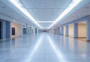 Canvas Print - Empty Hallway in a Modern Building