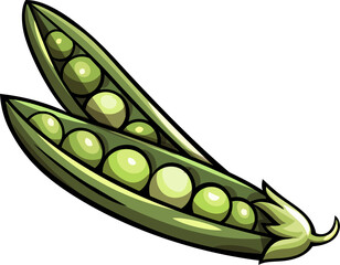  green peas cartoon funny illustration