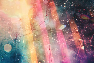 Poster - A blurred image of a vibrant rainbow-colored background suitable for various designs and projects
