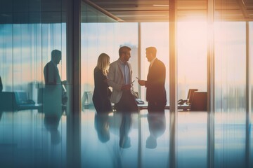 Wall Mural - Business People Discussing in The Office Business People Discussing in The Office