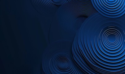 Wall Mural - Abstract dynamic dark blue gradient circles lines background. Modern simple gradients geometric lines texture element. Futuristic technology graphic concept. Suit for poster, Generative AI