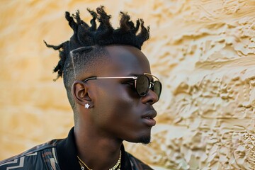 Wall Mural - a man with dreadlocks wearing sunglasses and a jacket