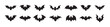 © Yanka - Halloween black bat isolated silhouettes holiday horror, vector cartoon icons. Flying vampire bat silhouettes for Halloween and trick or treat party scary and spooky decoration