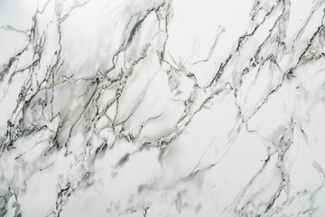 Poster - A close-up shot of a white marble countertop with unique patterns and textures