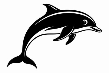 Wall Mural - Dolphin silhouette icon vector illustration