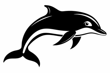 Wall Mural - Dolphin silhouette icon vector illustration