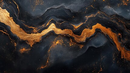 swirling gold and black marble texture liquid abstract pattern elegant chaos high contrast veins