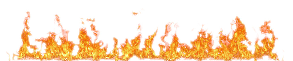 Aufkleber - Translucent orange fire flames and sparks on transparent background. For used on light illustrations.