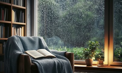 Poster - Cozy Rainy Day Reading