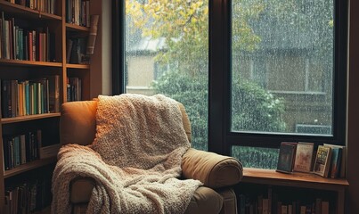 Poster - Cozy Rainy Day Reading Nook