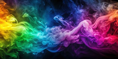 Wall Mural - Abstract colorful background with swirling smoke , colorful, abstract, background, smoke, swirl, artistic, vibrant, dynamic