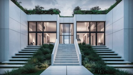 Poster - contemporary townhouse 3D rendering