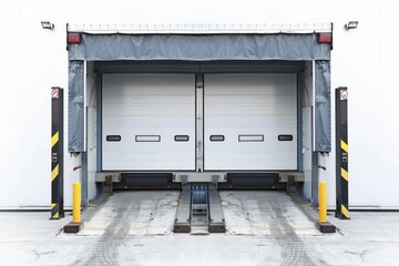 Aufkleber - A pair of closed doors in an interior setting