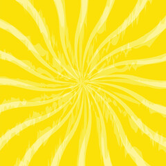 Aufkleber - Yellow spiral background. sunburst pattern abstract background. spiral rays. vintage retro. circular frame. vector illustration