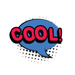 Poster - Comic speech bubbles. retro colorful comic speech bubbles with halftone on white background. expression text COOL