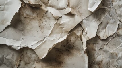 Poster - A close-up shot of a piece of paper stuck on a wall, providing a detailed view of the textured surface and subtle folds