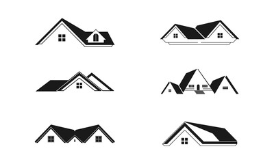 Wall Mural - Set of house roof design vector