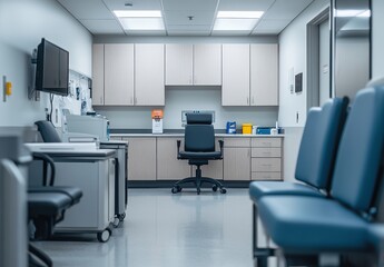 Poster - Waiting Room in a Modern Healthcare Facility