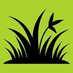 Poster - grass silhouette vector