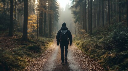 Mental health awareness. Mental health awareness. a person practicing mindfulness meditation in a quiet, serene environment. An individual walks dow