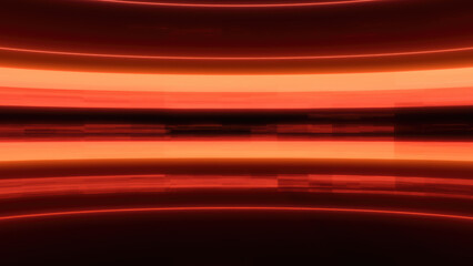 Poster - Smooth, horizontal red light streaks against a dark background, evoking speed and intensity